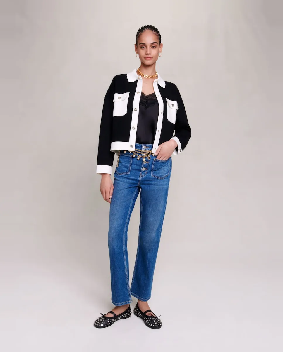 Женские прямые джинсы с передними карманами Maje, синий
Женские прямые джинсы с передними карманами Maje, синий