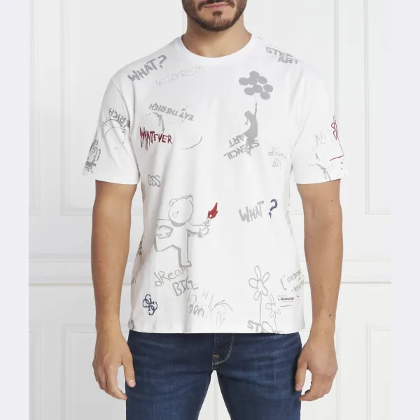 Футболка стандартного кроя Guess, белый 
Футболка стандартного кроя Guess, белый