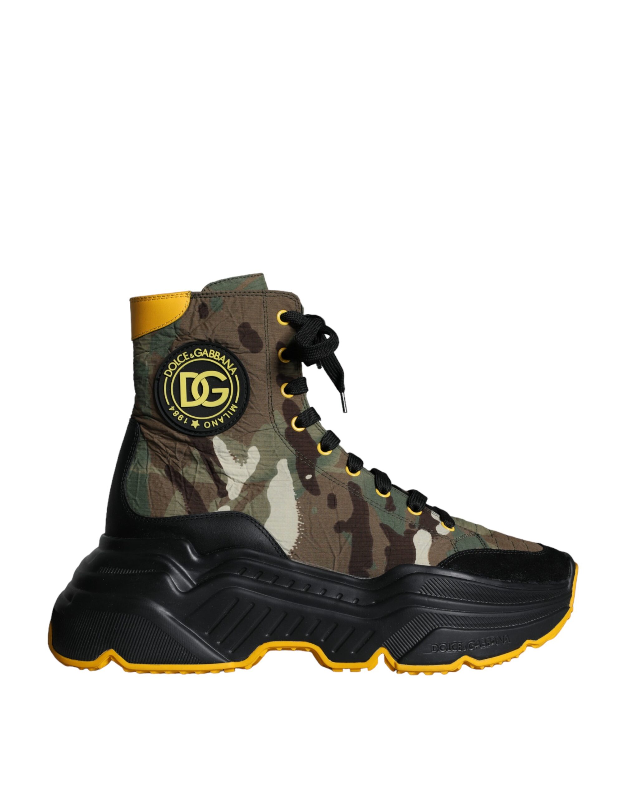 Кроссовки Daymaster High Top с разноцветным камуфляжным принтом Dolce & Gabbana
Кроссовки Daymaster High Top с разноцветным камуфляжным принтом Dolce & Gabbana