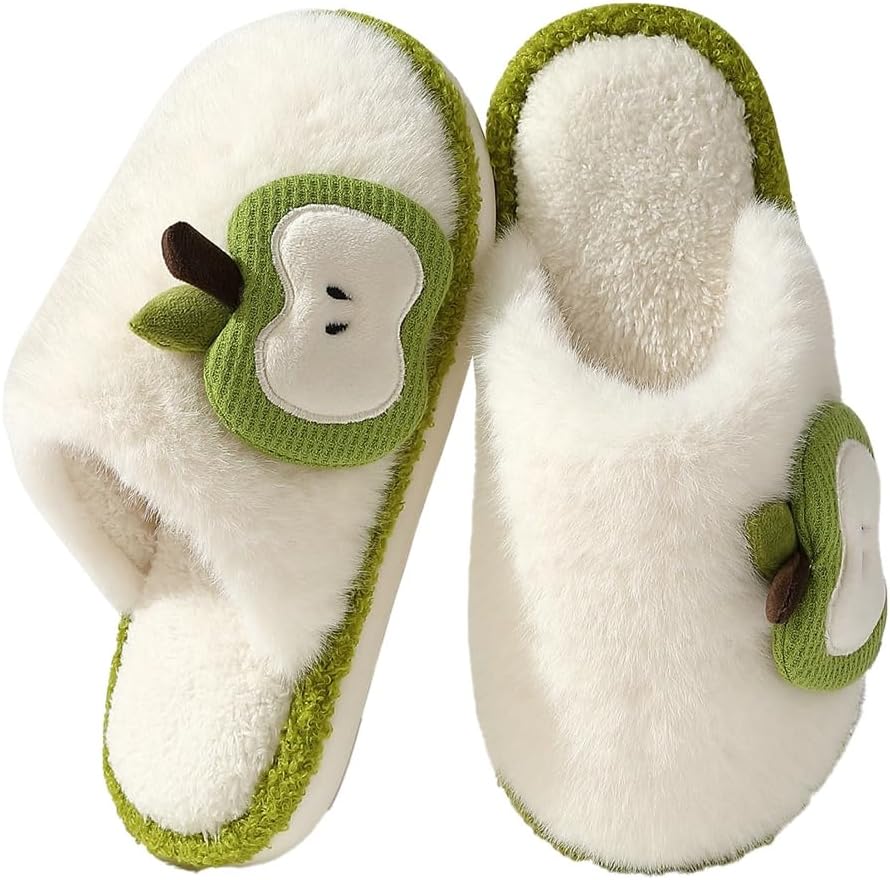 Милые пушистые тапочки в виде яблока для женщин и мужчин, теплые зимние тапочки с флисовой подкладкой, домашняя обувь для улицы и дома Yafirgeer, зеленый
Милые пушистые тапочки в виде яблока для женщин и мужчин, теплые зимние тапочки с флисовой подкладкой, домашняя обувь для улицы и дома Yafirgeer, зеленый