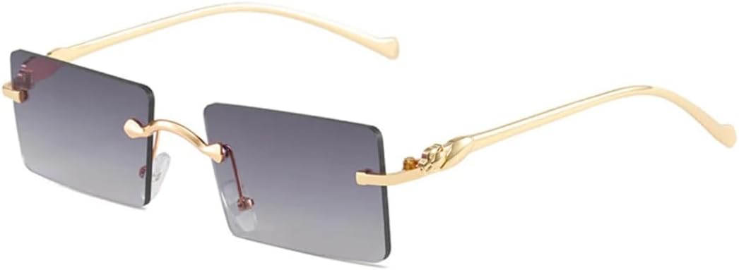 Роскошные квадратные солнцезащитные очки без оправы с металлическими дужками для женщин, модные мужские солнцезащитные очки для активного отдыха, летних путешествий, с защитой от УФ-излучения UV400 TVTBBVV, Gold Gradient Gray
Роскошные квадратные солнцезащитные очки без оправы с металлическими дужками для женщин, модные мужские солнцезащитные очки для активного отдыха, летних путешествий, с защитой от УФ-излучения UV400 TVTBBVV, Gold Gradient Gray