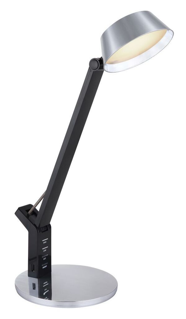 Настольная лампа Globo Lighting металл серебристый, черный пластик, регулируемая яркость, сенсорный диммер, цвета могут быть фиксированными, USB-соединение, ДxШxВ: 480x170x515 мм, вкл.
Настольная лампа Globo Lighting металл серебристый, черный пластик, регулируемая яркость, сенсорный диммер, цвета могут быть фиксированными, USB-соединение, ДxШxВ: 480x170x515 мм, вкл.