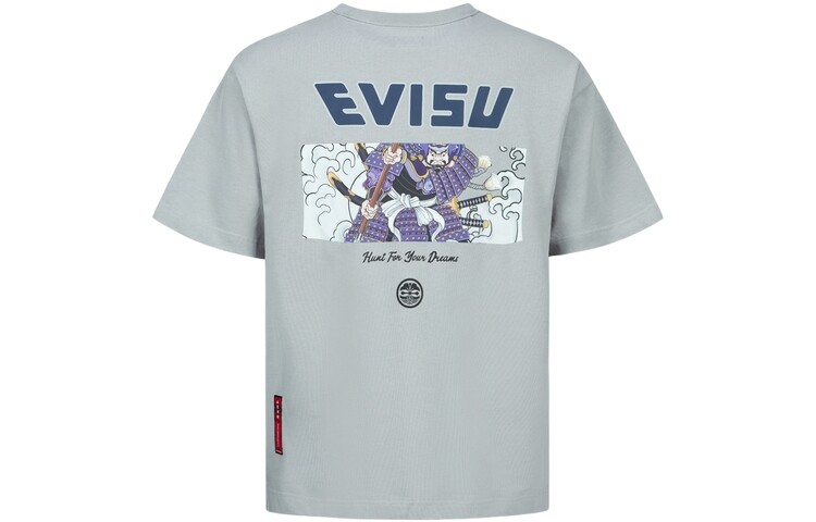 Футболка унисекс светло-серая Evisu, серый
Футболка унисекс светло-серая Evisu, серый