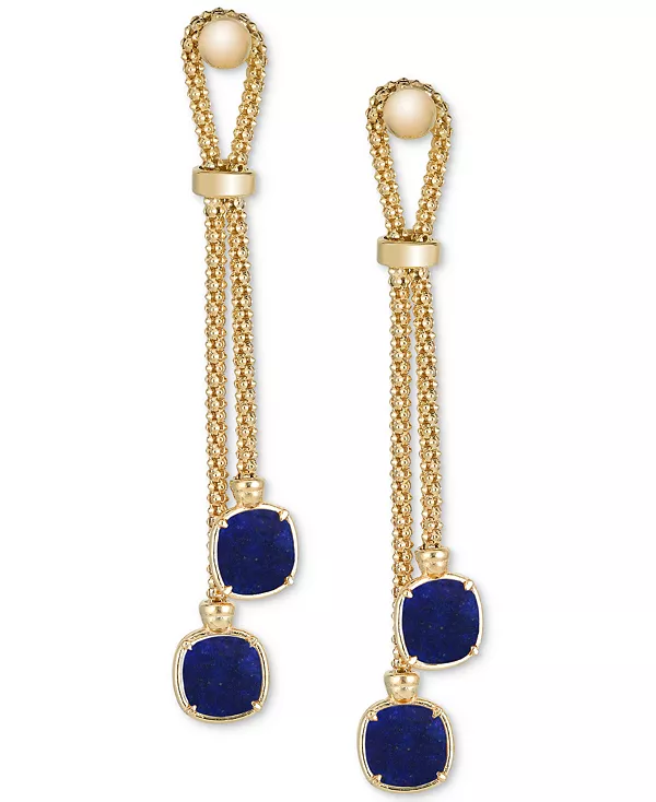 Двойные серьги-подвески с лазуритом из стерлингового серебра с позолотой 14 карат (также с бирюзой, цитрином, аметистом, гранатом и ониксом) Macy'S, lapis
Двойные серьги-подвески с лазуритом из стерлингового серебра с позолотой 14 карат (также с бирюзой, цитрином, аметистом, гранатом и ониксом) Macy'S, lapis