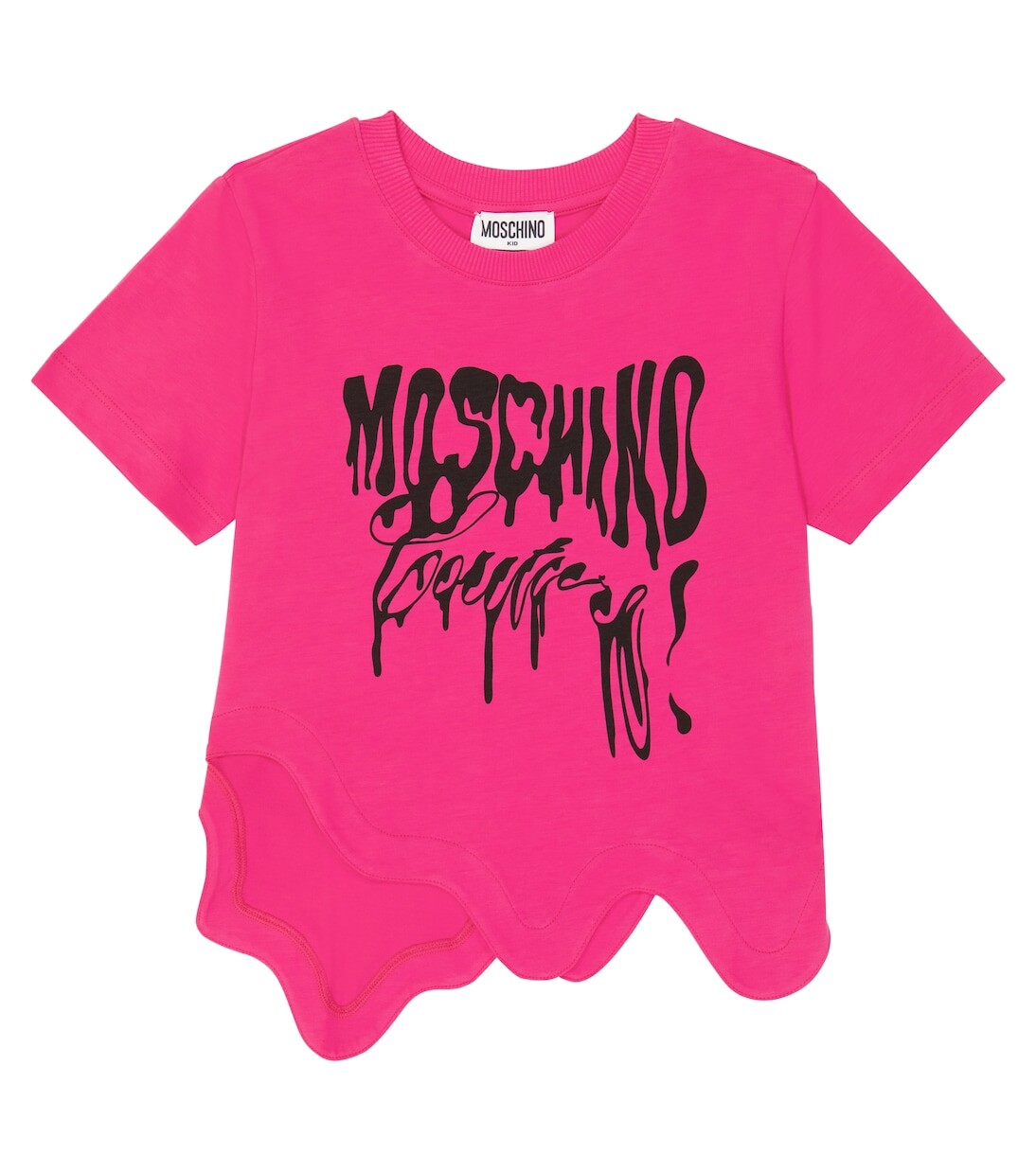 Хлопковая футболка с принтом Moschino Kids, розовый
Хлопковая футболка с принтом Moschino Kids, розовый