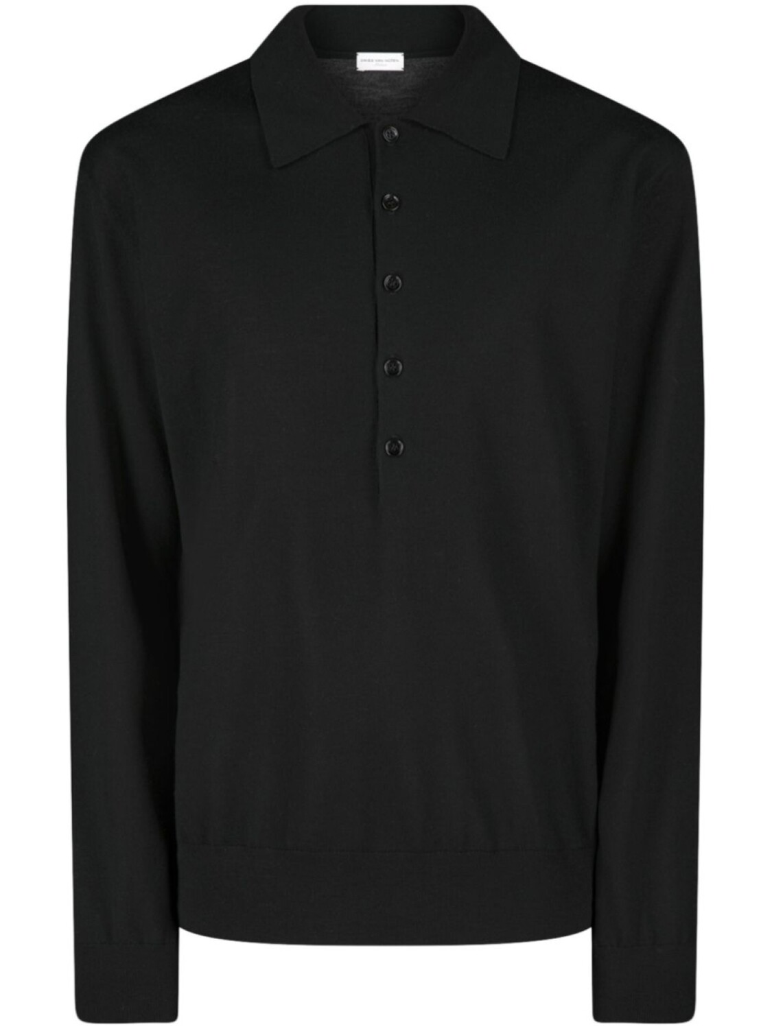 Рубашка поло на пуговицах DRIES VAN NOTEN, черный 
Рубашка поло на пуговицах DRIES VAN NOTEN, черный