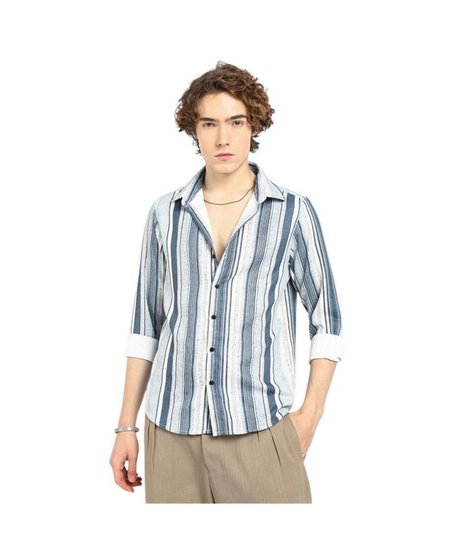 Мужская рубашка в многоцветную полоску Campus Sutra, Blue
Мужская рубашка в многоцветную полоску Campus Sutra, Blue