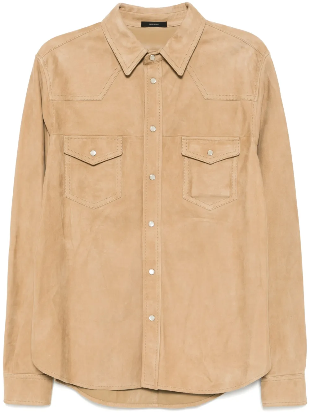 Кожаная куртка-рубашка TOM FORD, нейтральный
Кожаная куртка-рубашка TOM FORD, нейтральный