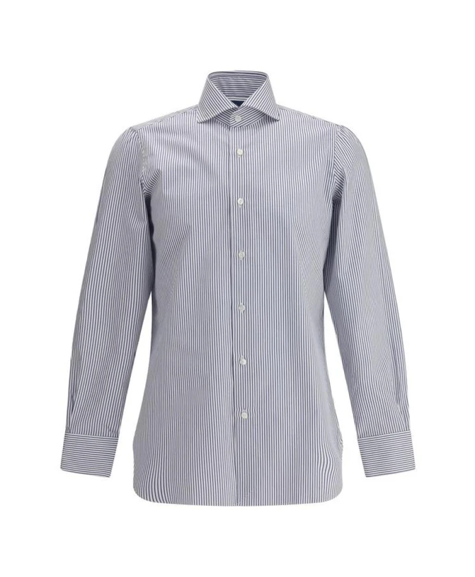 Классическая полосатая рубашка с воротником Finamore, синий
Классическая полосатая рубашка с воротником Finamore, синий