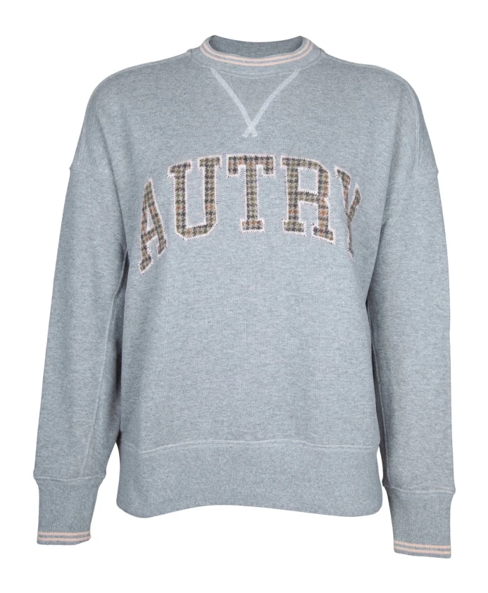 Хлопковая толстовка с тисненым логотипом, серая. Autry, серый
Хлопковая толстовка с тисненым логотипом, серая. Autry, серый