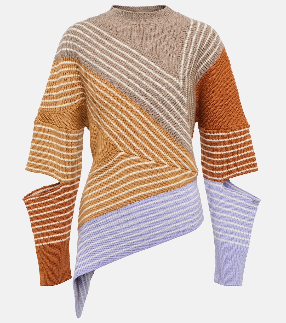 Полосатый свитер из натуральной шерсти в рубчик Stella McCartney, разноцветный
Полосатый свитер из натуральной шерсти в рубчик Stella McCartney, разноцветный