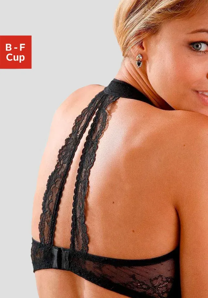 LASCANA бюстгальтер с бретельками, нижнее белье с мягким вырезом на бретельках и кружевной спинкой, сексуальное нижнее белье, черный
LASCANA бюстгальтер с бретельками, нижнее белье с мягким вырезом на бретельках и кружевной спинкой, сексуальное нижнее белье, черный