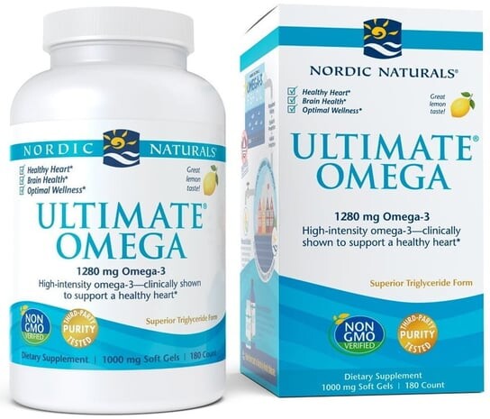 Nordic Naturals, Ultimate Omega 1280 мг 180 мягких капсул, вкус лимона
Nordic Naturals, Ultimate Omega 1280 мг 180 мягких капсул, вкус лимона