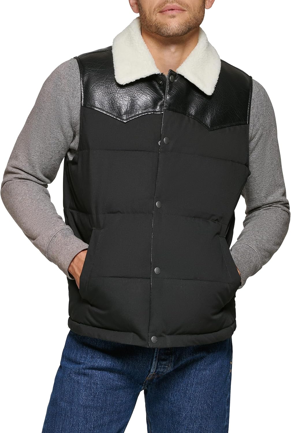 Мужская стеганая куртка Levi's Out West из смешанной ткани, Black Puffer
Мужская стеганая куртка Levi's Out West из смешанной ткани, Black Puffer