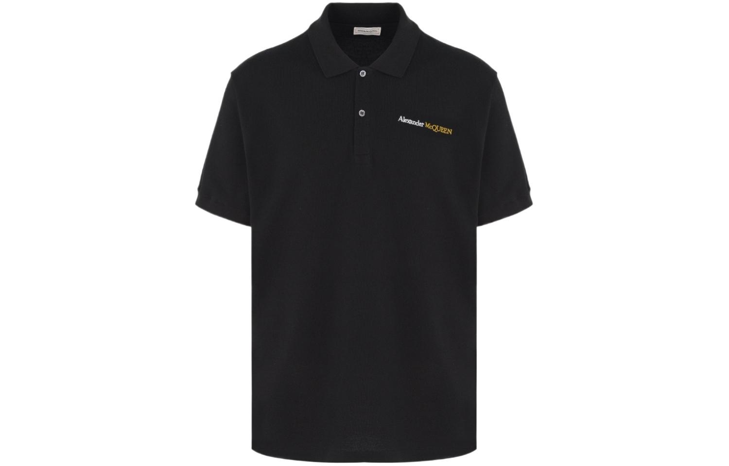 Поло с вышитым логотипом Alexander McQueen, черный
Поло с вышитым логотипом Alexander McQueen, черный