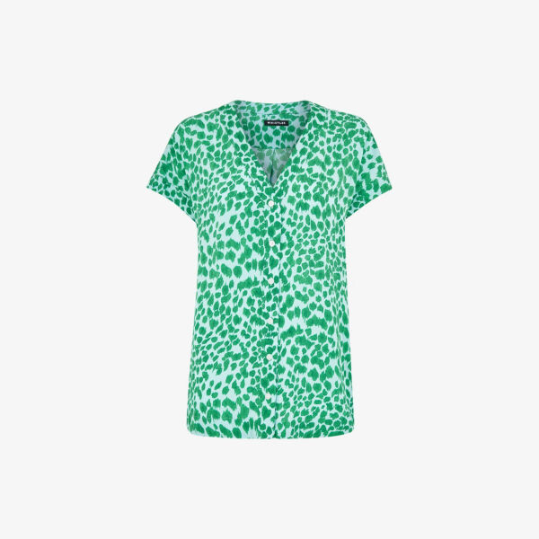 Гладкая блузка с короткими рукавами и леопардовым принтом Whistles, мультиколор
Гладкая блузка с короткими рукавами и леопардовым принтом Whistles, мультиколор