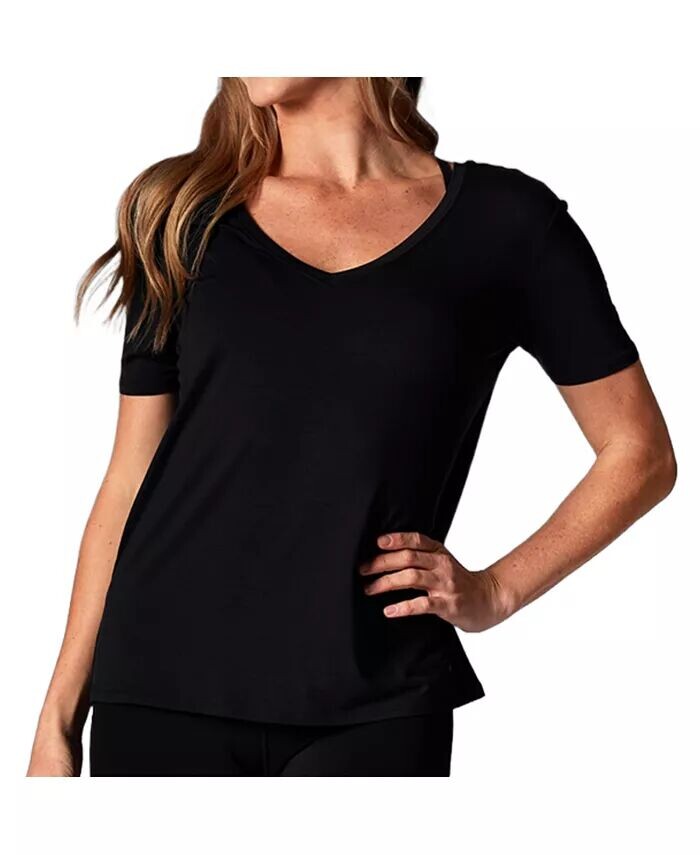 Женская повседневная футболка с v-образным вырезом Tavi, черный
Женская повседневная футболка с v-образным вырезом Tavi, черный