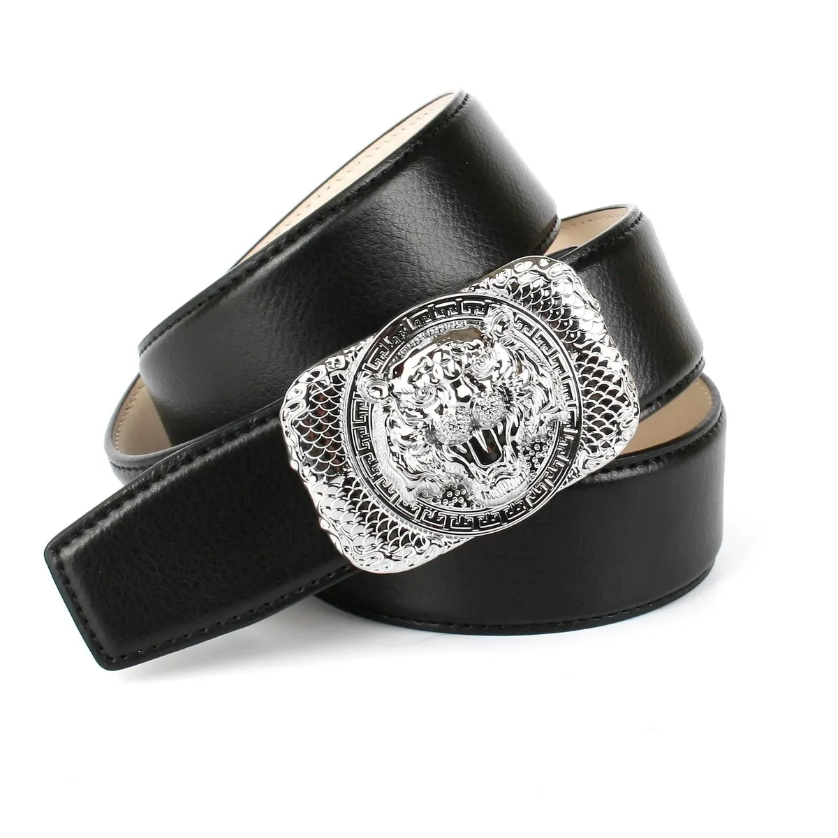 Ремень Anthoni Crown кожаный с застежкой серебристого цвета "Тигр", черный
Ремень Anthoni Crown кожаный с застежкой серебристого цвета "Тигр", черный