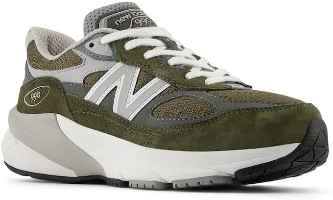 Детские кроссовки New Balance 990 V6 на шнуровке, оливково-серый
Детские кроссовки New Balance 990 V6 на шнуровке, оливково-серый