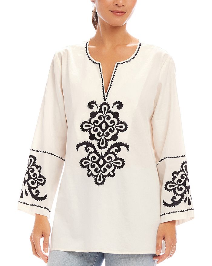 Туника с вышивкой и рукавом три четверти Karen Kane, слоновая кость/кремовый
Туника с вышивкой и рукавом три четверти Karen Kane, слоновая кость/кремовый
