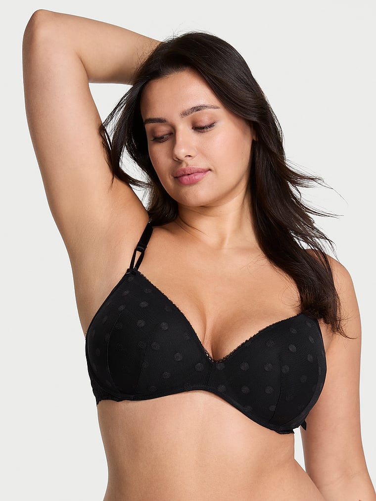 Сексуальный бюстгальтер пуш-ап с прозрачными чашечками Heritage Dot Victoria'S Secret, sheer black
Сексуальный бюстгальтер пуш-ап с прозрачными чашечками Heritage Dot Victoria'S Secret, sheer black