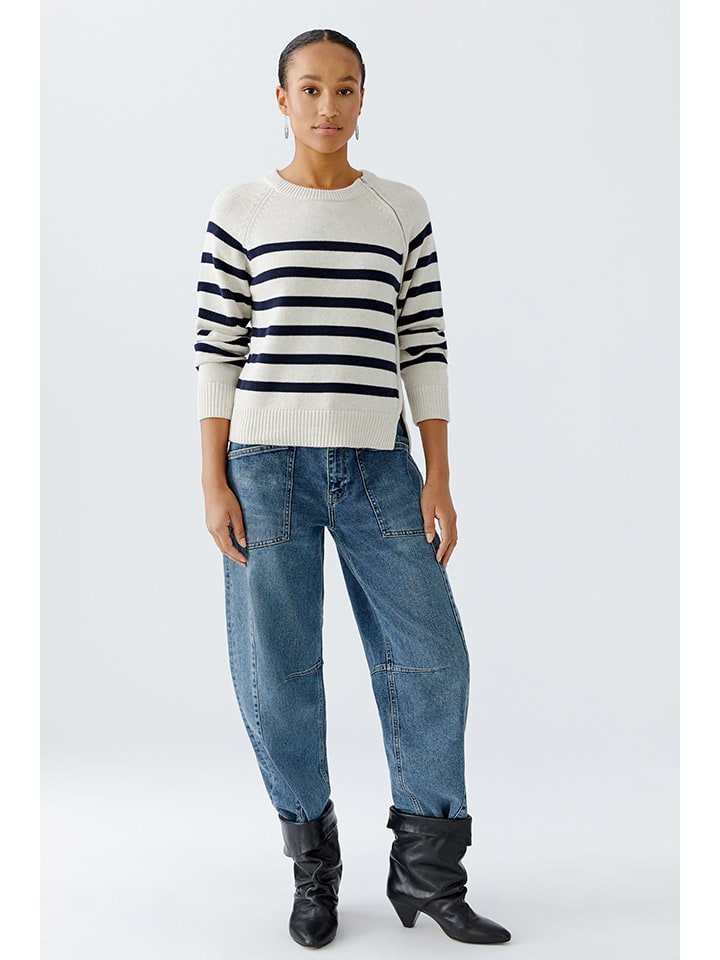 Свитер белого/темно-синего цвета Oui
Свитер белого/темно-синего цвета Oui