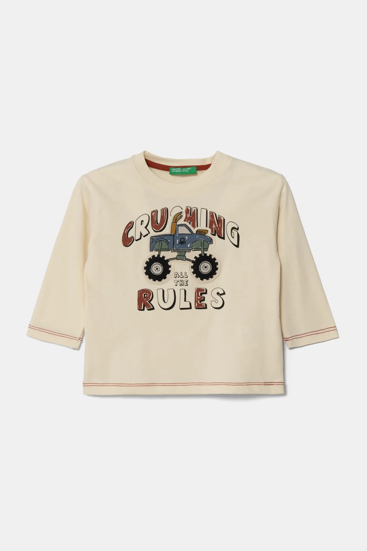 Хлопковая футболка с длинными рукавами для мальчиков и девочек United Colors of Benetton, бежевый
Хлопковая футболка с длинными рукавами для мальчиков и девочек United Colors of Benetton, бежевый