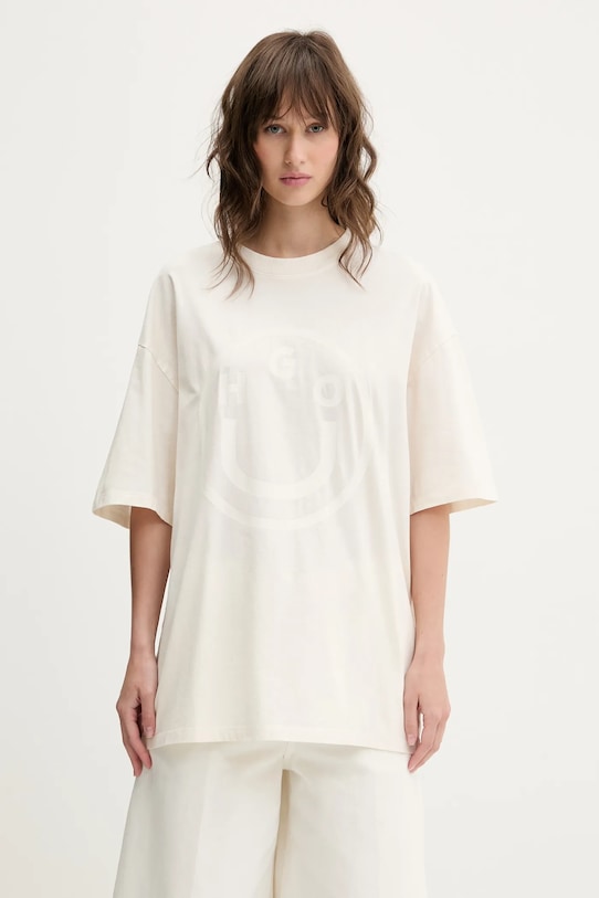 Хлопковая футболка Hugo Blue, бежевый
Хлопковая футболка Hugo Blue, бежевый