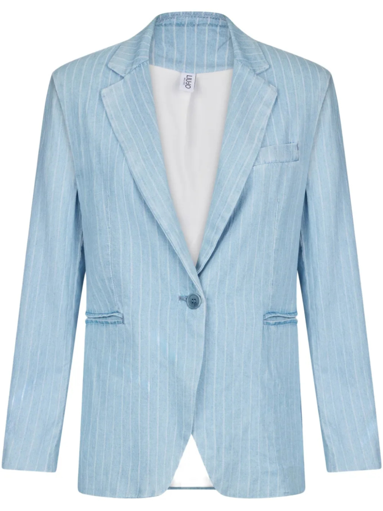Джинсовый блейзер в тонкую полоску LIU JO, синий
Джинсовый блейзер в тонкую полоску LIU JO, синий
