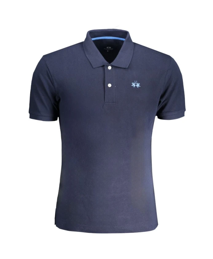 Синяя хлопковая рубашка-поло с вышивкой La Martina, синий
Синяя хлопковая рубашка-поло с вышивкой La Martina, синий