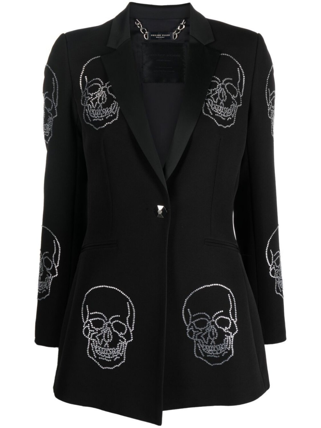 Однобортное пальто с декором Skull Philipp Plein, черный
Однобортное пальто с декором Skull Philipp Plein, черный