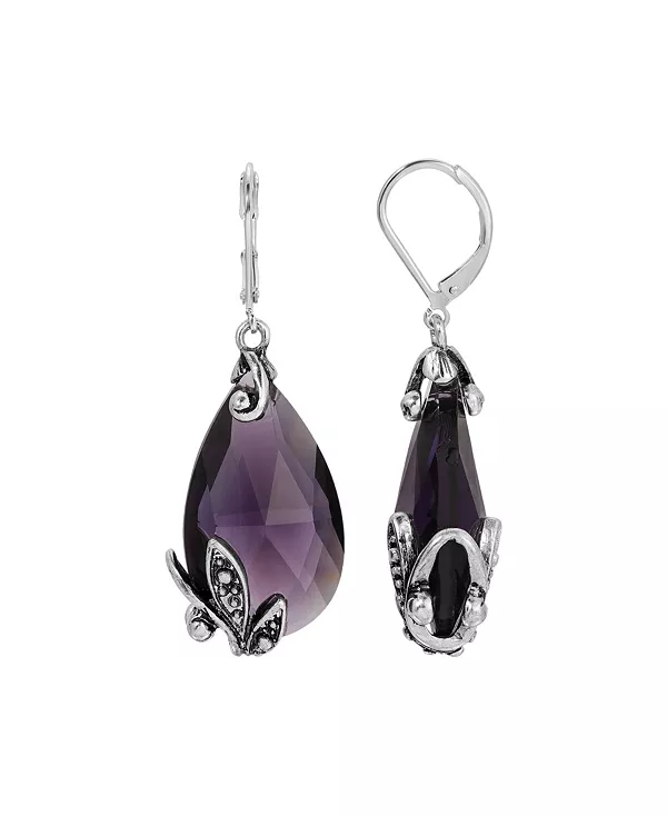 Стеклянная каплевидная серьга с застежкой-рычагом 2028, purple
Стеклянная каплевидная серьга с застежкой-рычагом 2028, purple