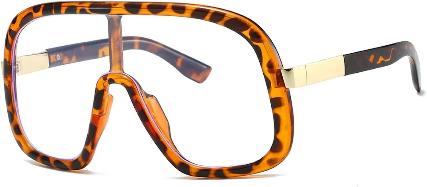 Винтажные большие цельные солнцезащитные очки для женщин и мужчин в стиле панк, популярная модель с крупной оправой и защитой от УФ-излучения UV400 TVTBBVV, Leopard Clear
Винтажные большие цельные солнцезащитные очки для женщин и мужчин в стиле панк, популярная модель с крупной оправой и защитой от УФ-излучения UV400 TVTBBVV, Leopard Clear