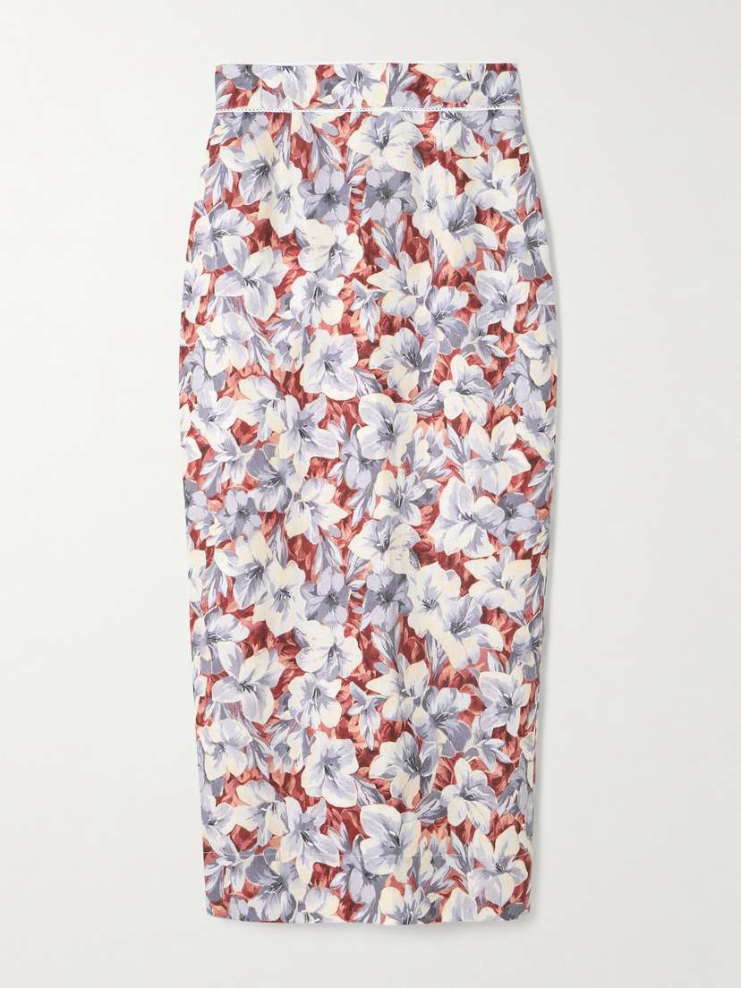 Юбка миди Emma из льна с цветочным принтом и отделкой кружевом Posse, мультиколор
Юбка миди Emma из льна с цветочным принтом и отделкой кружевом Posse, мультиколор