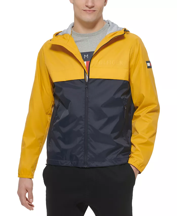 Куртка Tommy Hilfiger Stretch Hooded Zip-Front Rain, желтый/синий 
Куртка Tommy Hilfiger Stretch Hooded Zip-Front Rain, желтый/синий
