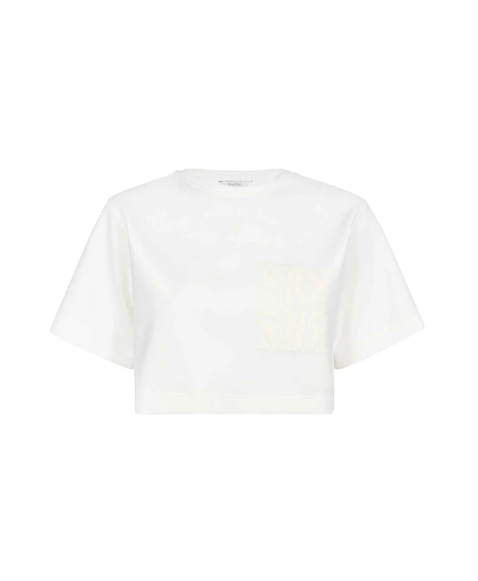 Укороченный топ с логотипом и принтом спереди. Max Mara, белый
Укороченный топ с логотипом и принтом спереди. Max Mara, белый