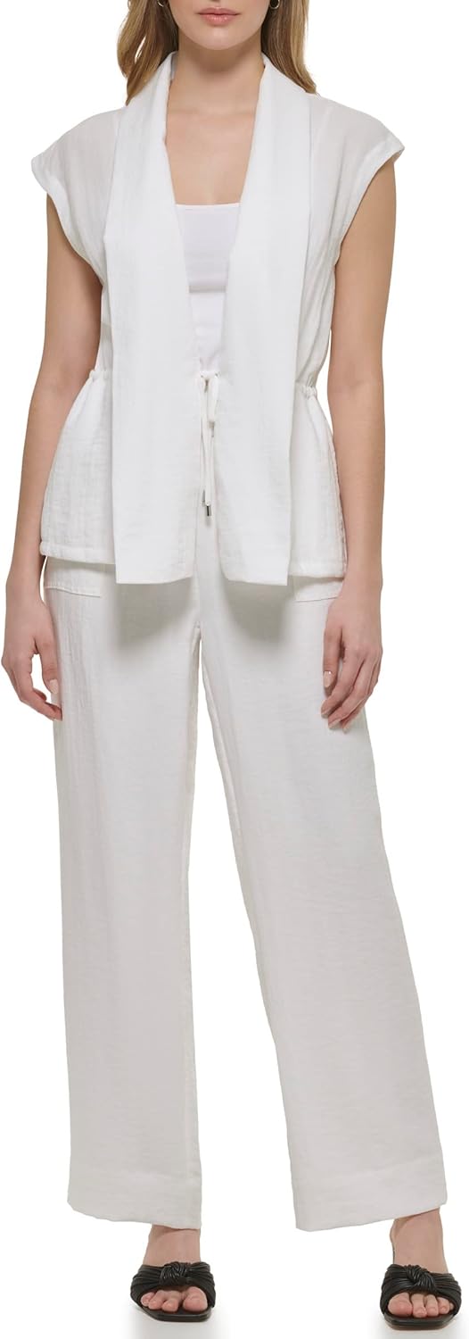 Женская тканая рубашка Calvin Klein с открытыми рукавами-крылышками, Soft White
Женская тканая рубашка Calvin Klein с открытыми рукавами-крылышками, Soft White