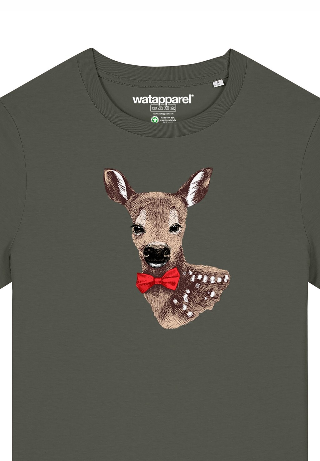 Футболка с принтом watapparel, хаки 
Футболка с принтом watapparel, хаки