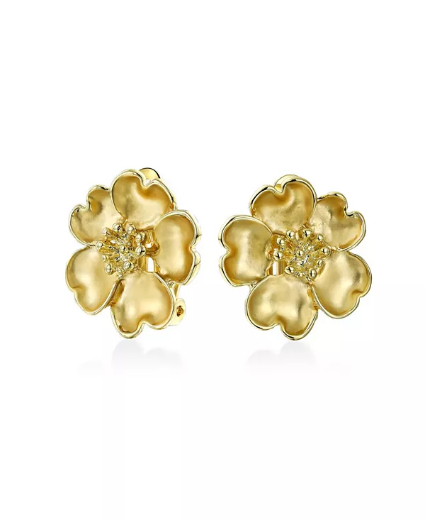 Серьги-Клипсы в форме сердца с лепестками и цветами из кубического циркония, не прокалываемые уши, матовая позолоченная латунь Bling Jewelry, yellow
Серьги-Клипсы в форме сердца с лепестками и цветами из кубического циркония, не прокалываемые уши, матовая позолоченная латунь Bling Jewelry, yellow