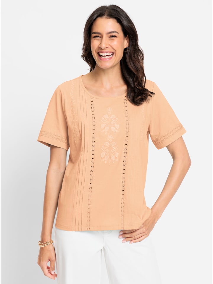 Рубашка с короткими рукавами абрикосового цвета WITT WEIDEN
Рубашка с короткими рукавами абрикосового цвета WITT WEIDEN