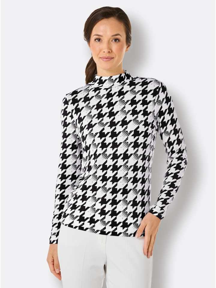 Рубашка с воротником-стойкой, черного и бежевого цветов creation L
Рубашка с воротником-стойкой, черного и бежевого цветов creation L