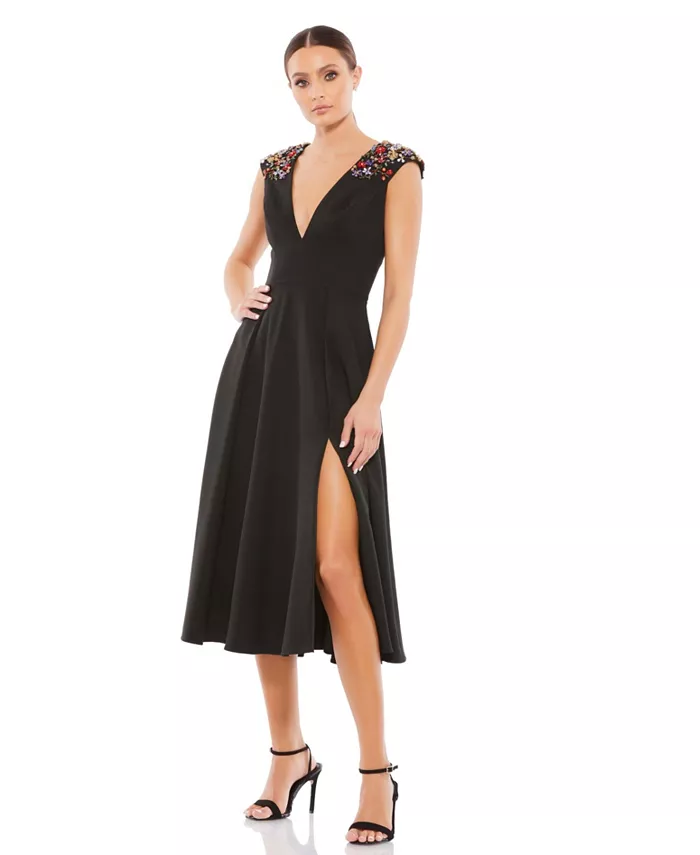 Женское платье миди Ieena с короткими рукавами и отделкой бисером Mac Duggal, черный
Женское платье миди Ieena с короткими рукавами и отделкой бисером Mac Duggal, черный