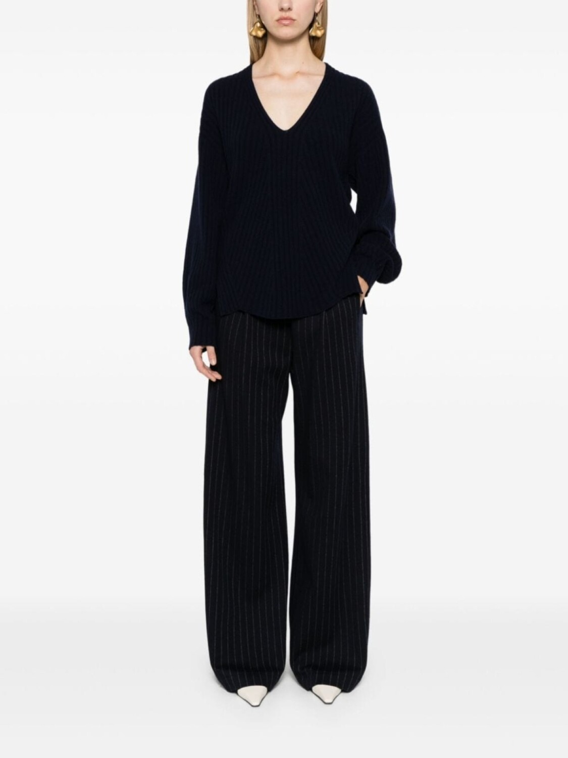 TWINSET джемпер в рубчик с V-образным вырезом, синий
TWINSET джемпер в рубчик с V-образным вырезом, синий