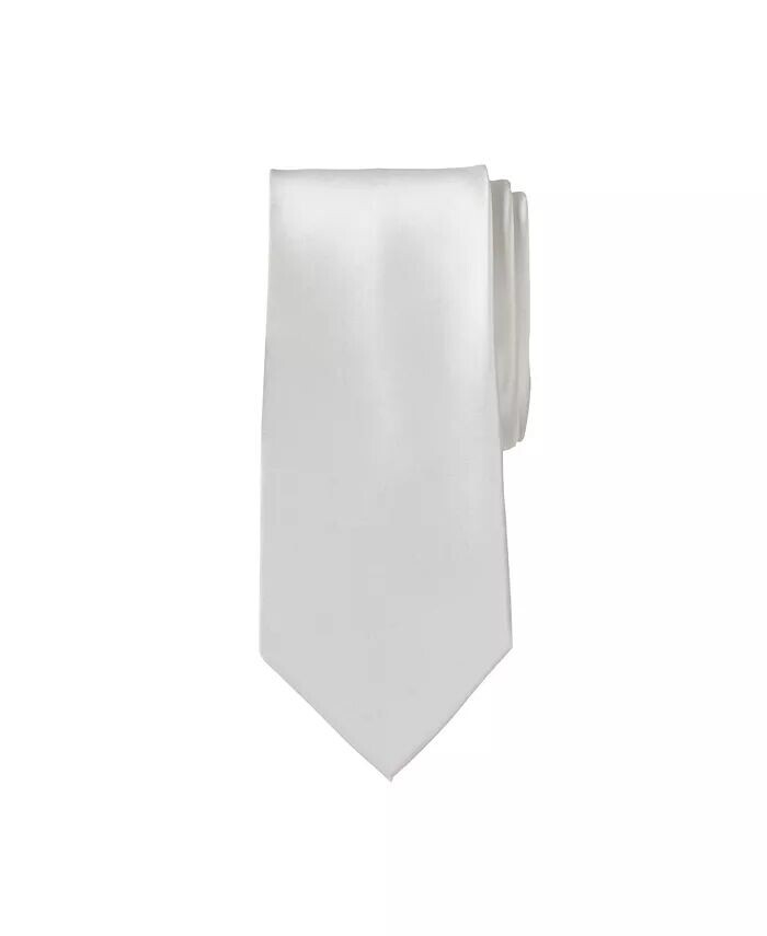 Длинный атласный галстук Big & Tall KingSize, белый 
Длинный атласный галстук Big & Tall KingSize, белый