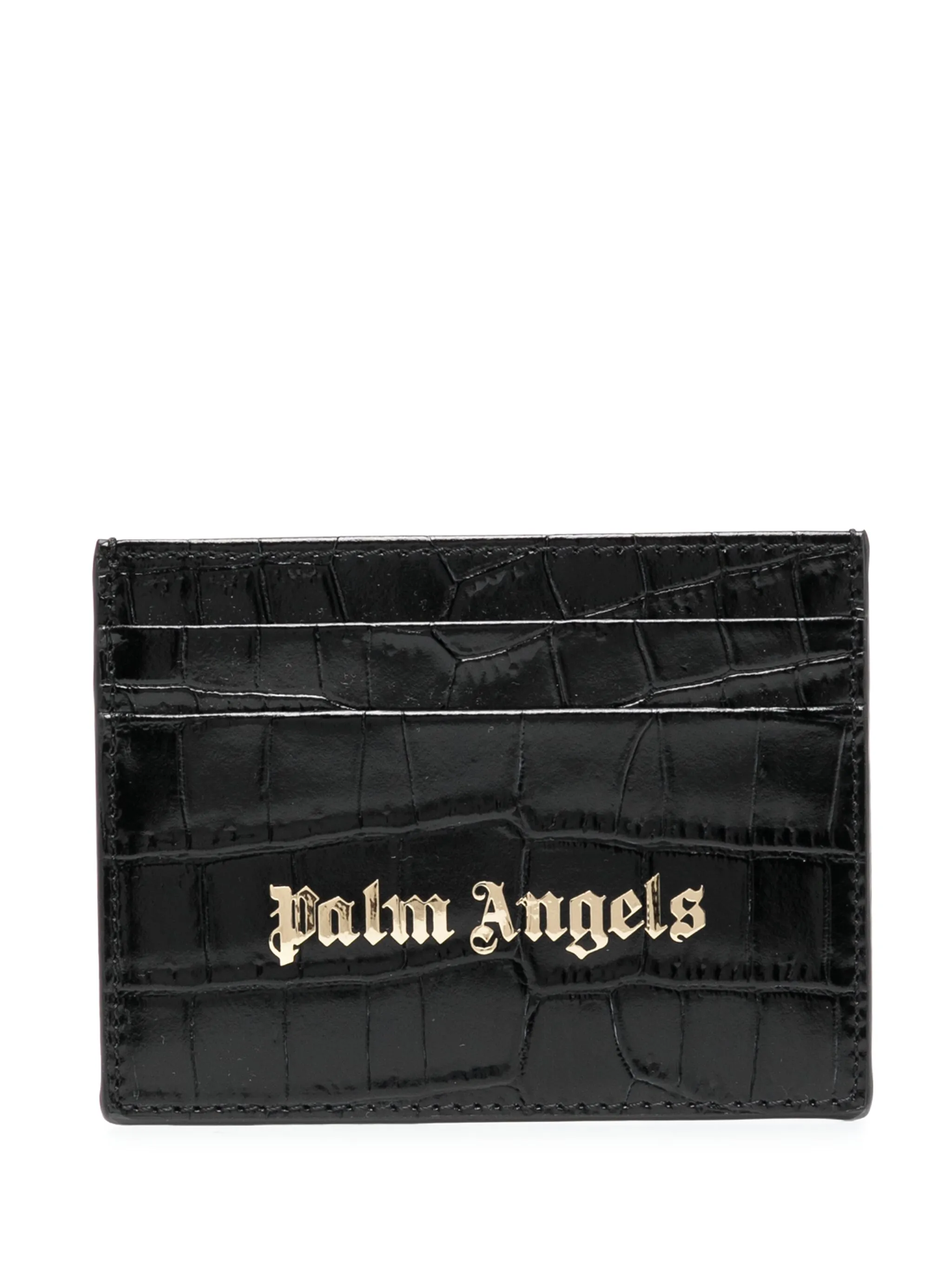 Картхолдер с тиснением под кожу крокодила Palm Angels, черный
Картхолдер с тиснением под кожу крокодила Palm Angels, черный
