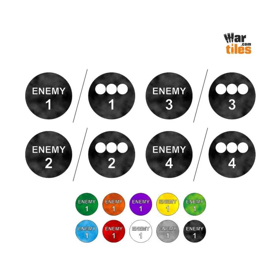 Жетоны врагов — большие — синие, War Tiles - RPG Tokens
Жетоны врагов — большие — синие, War Tiles - RPG Tokens
