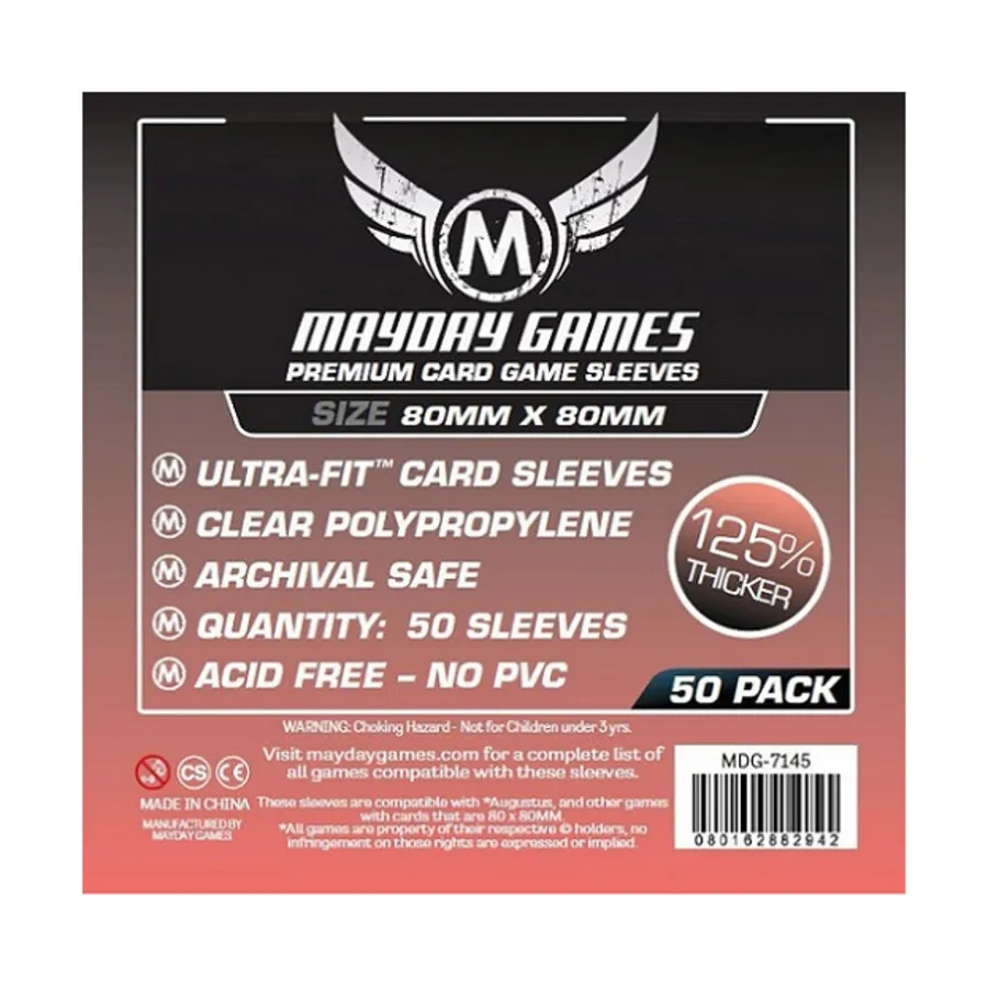 Карманы для карточек премиум-класса — 80 x 80 мм (10 упаковок по 50 шт.), Board Game Sleeves (Mayday Games)
Карманы для карточек премиум-класса — 80 x 80 мм (10 упаковок по 50 шт.), Board Game Sleeves (Mayday Games)