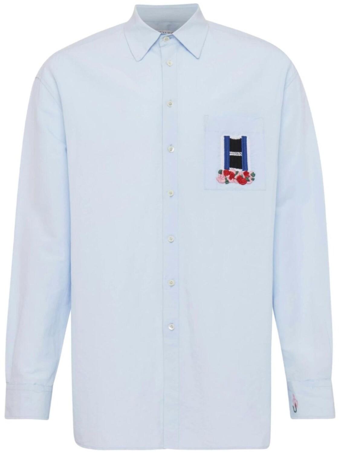 JW Anderson рубашка с вышивкой, синий
JW Anderson рубашка с вышивкой, синий