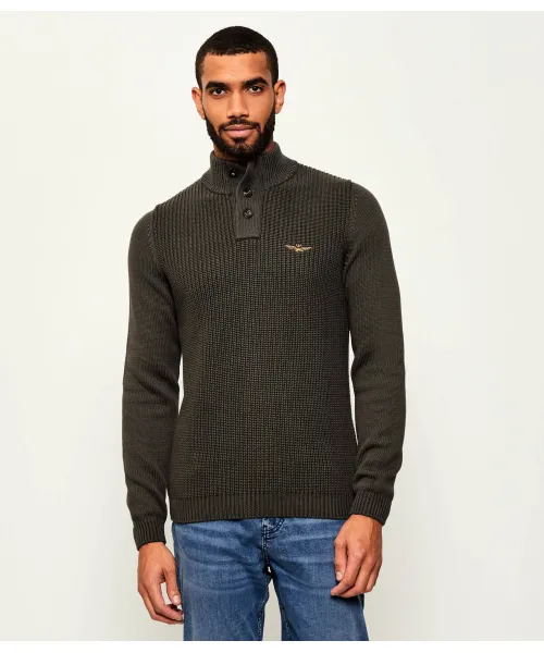 Свитер Regular fit Aeronautica Militare, серый 
Свитер Regular fit Aeronautica Militare, серый