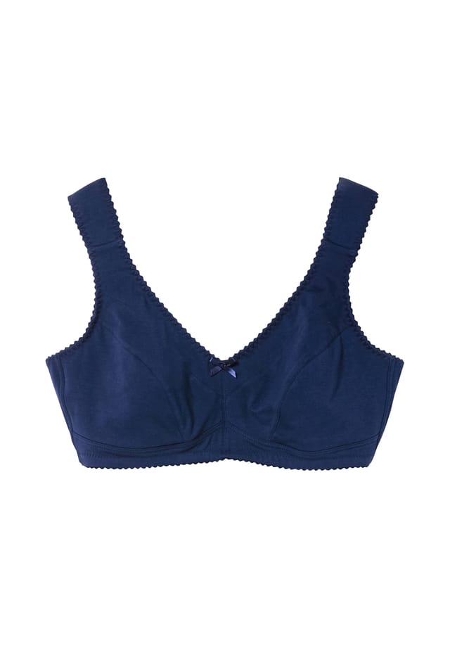 Поддерживающий бюстгальтер без косточек с резинкой под грудью Sheego, синий
Поддерживающий бюстгальтер без косточек с резинкой под грудью Sheego, синий